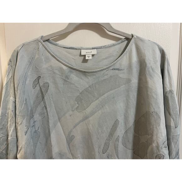 Pure J.Jill Blue Marbled Top Blouse - Picture 5 of 10